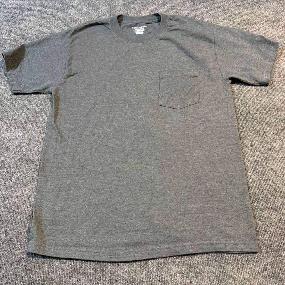 Vintage Champion men’s Small Medium Gray cotton shirt crewneck - Picture 1 of 9